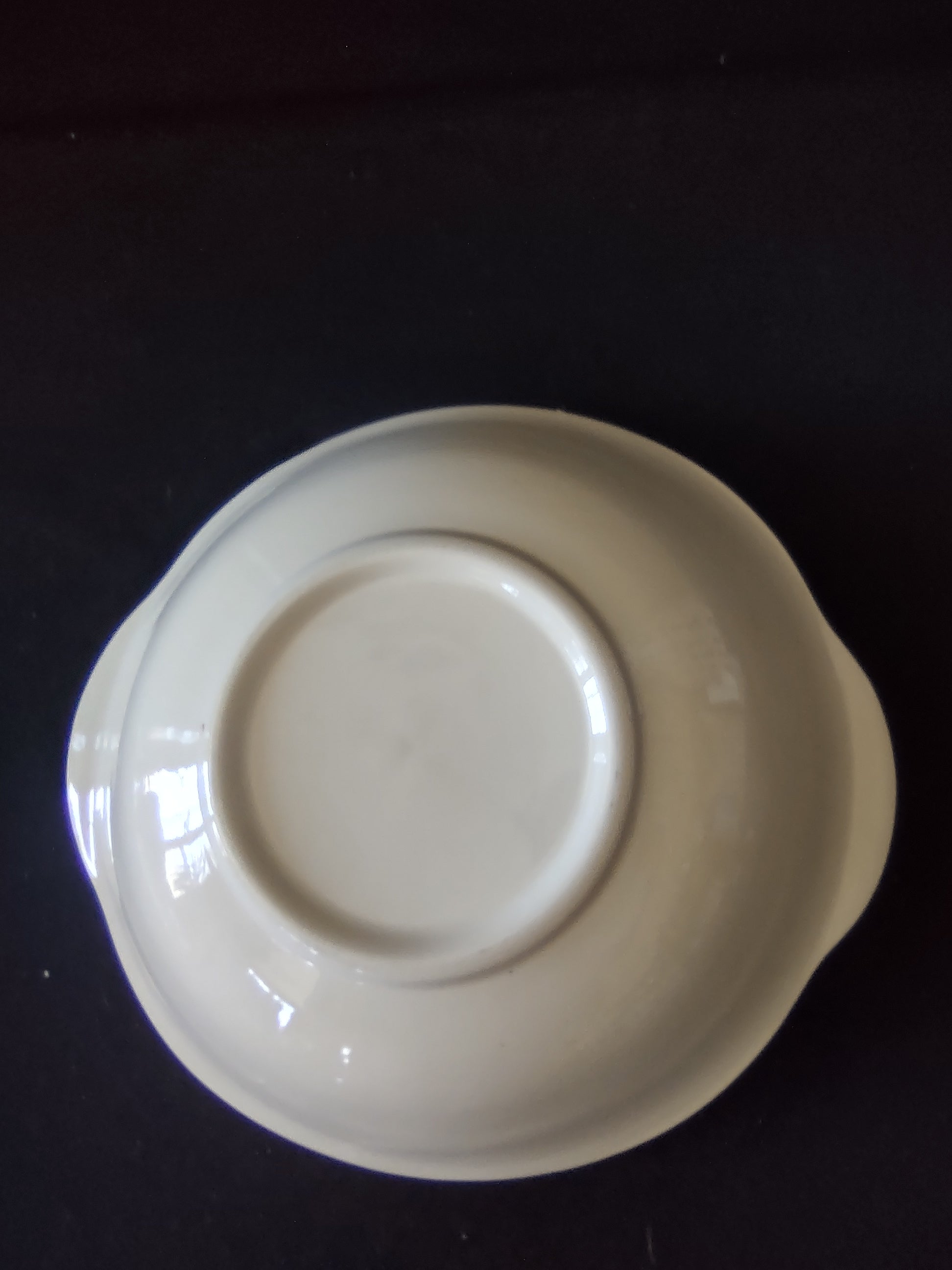 Vintage Crooksville Enchantment Teal Pink Botanical Oval Serving Bowl 7" [6534]