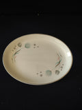 Vintage MCM Oval Serving Bowl Dish Teal Dandelion Starburst Tab Handles [6539]