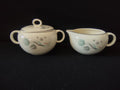 Vintage Crooksville Enchantment Sugar Bowl with Lid Creamer Set MCM [6545]