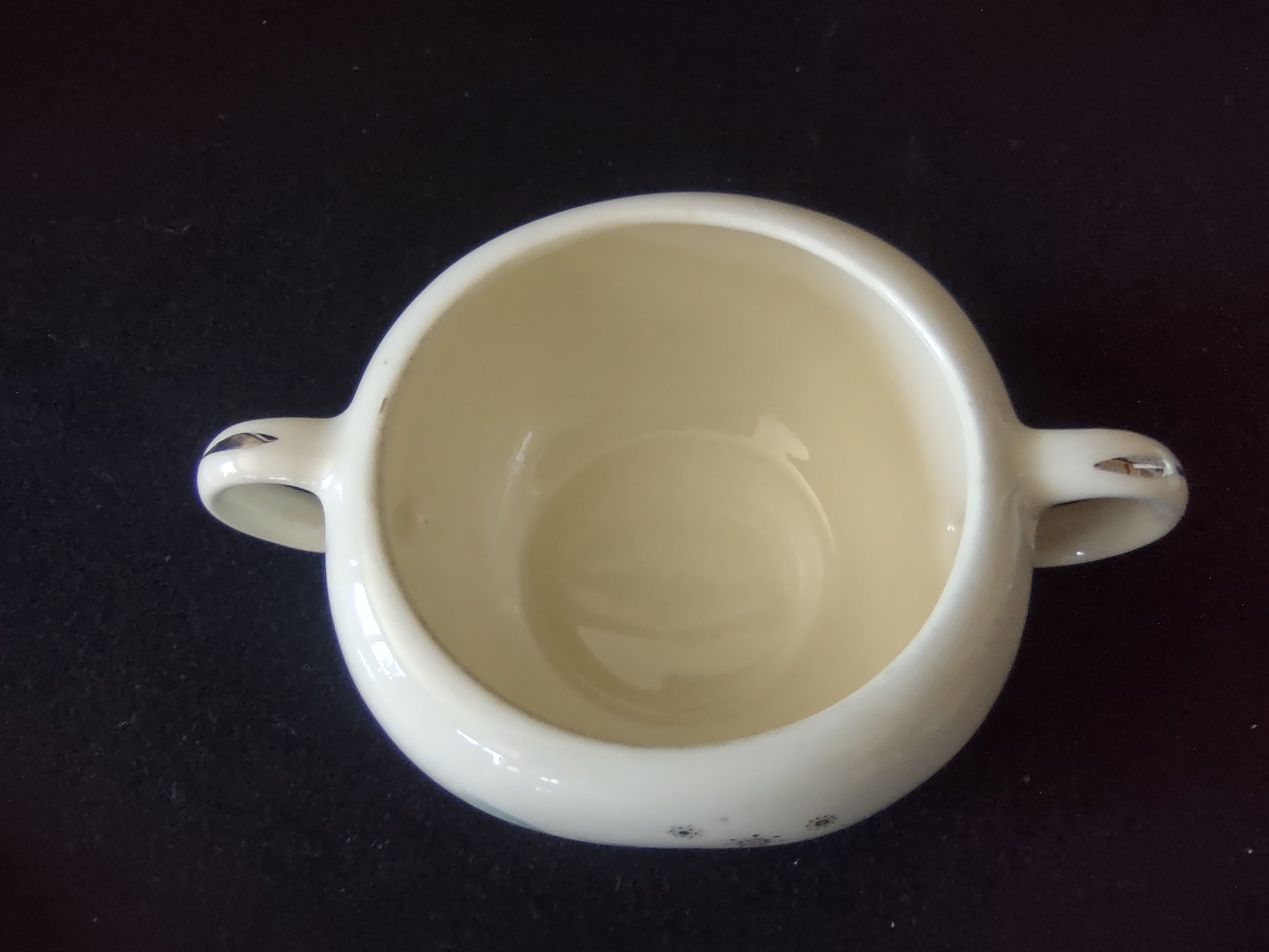Vintage Crooksville Enchantment Sugar Bowl with Lid Creamer Set MCM [6545]