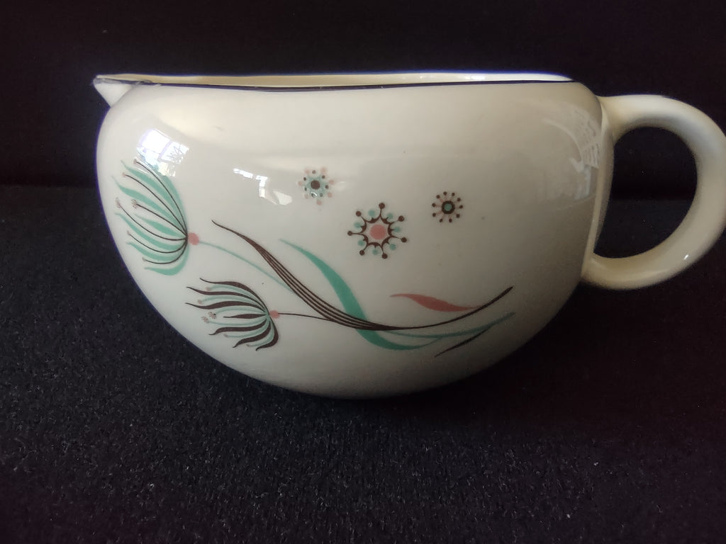 Vintage Crooksville Enchantment Sugar Bowl with Lid Creamer Set MCM [6545]