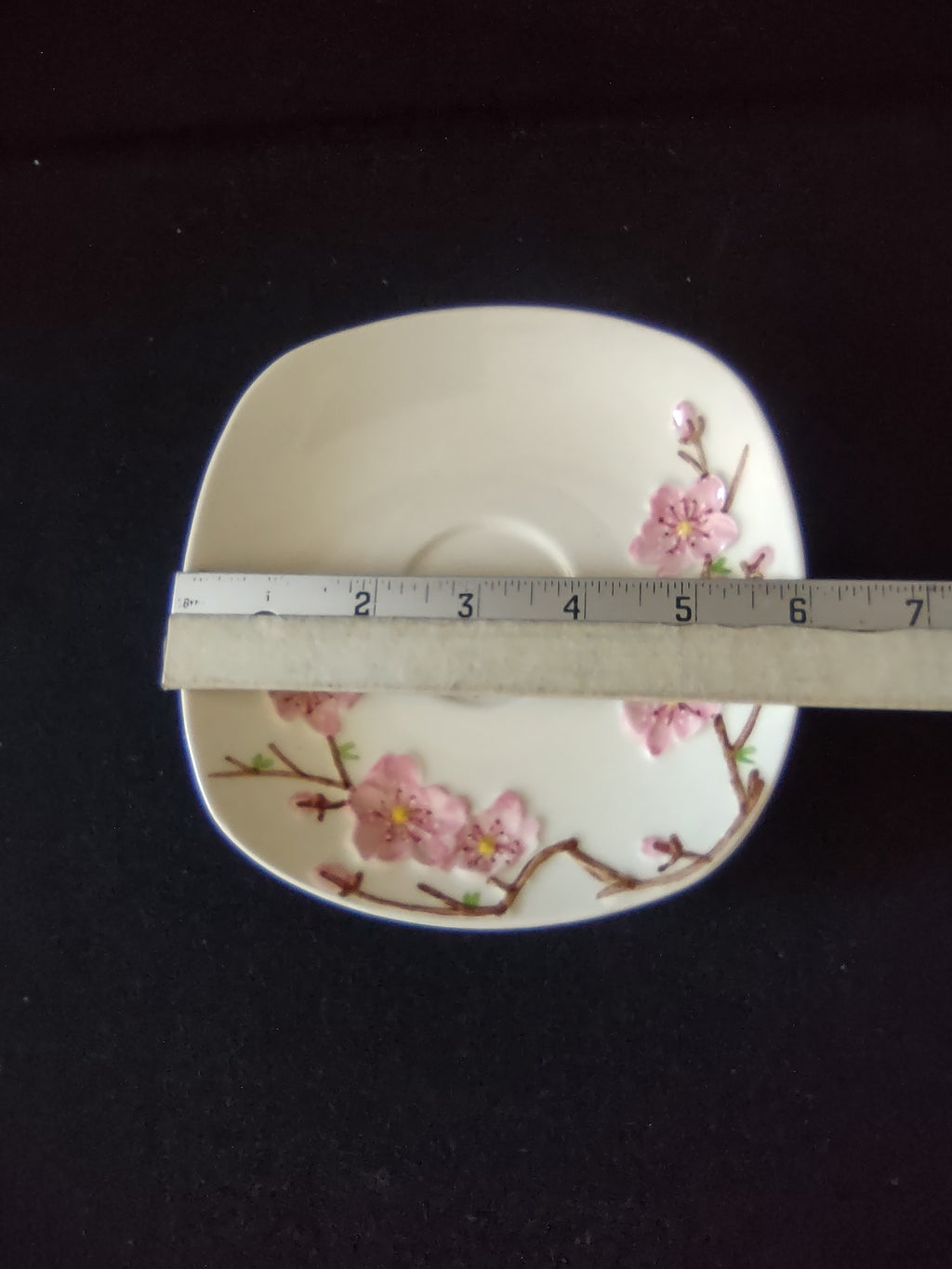 Vintage Metlox Poppytrail Cup Saucer Pink Cherry Blossom California [6548]
