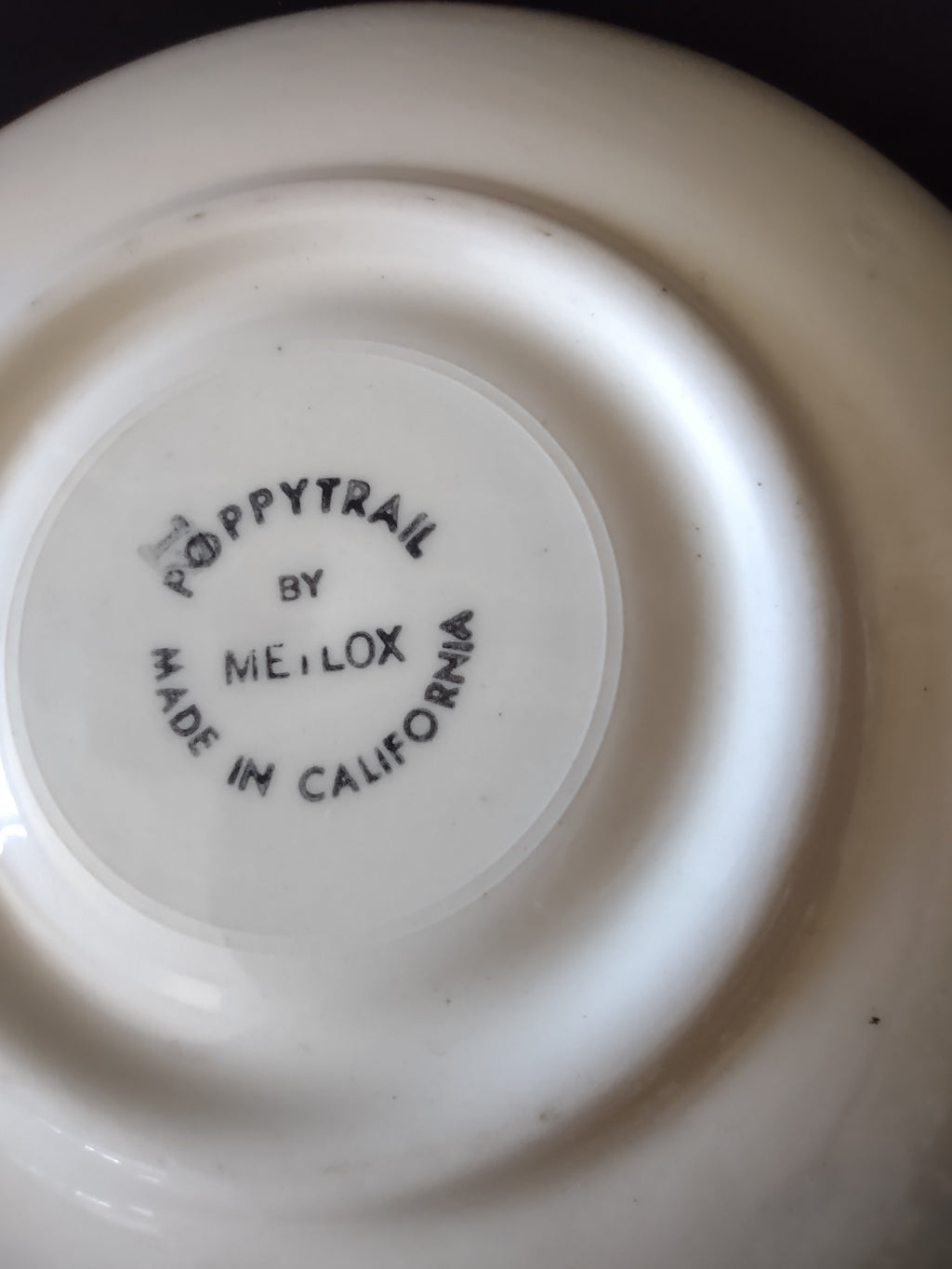 Vintage Metlox Poppytrail Cup Saucer Pink Cherry Blossom California [6548]