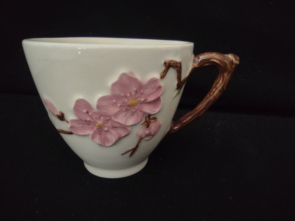 Vintage Metlox Poppytrail Cup Saucer Pink Cherry Blossom California [6548]