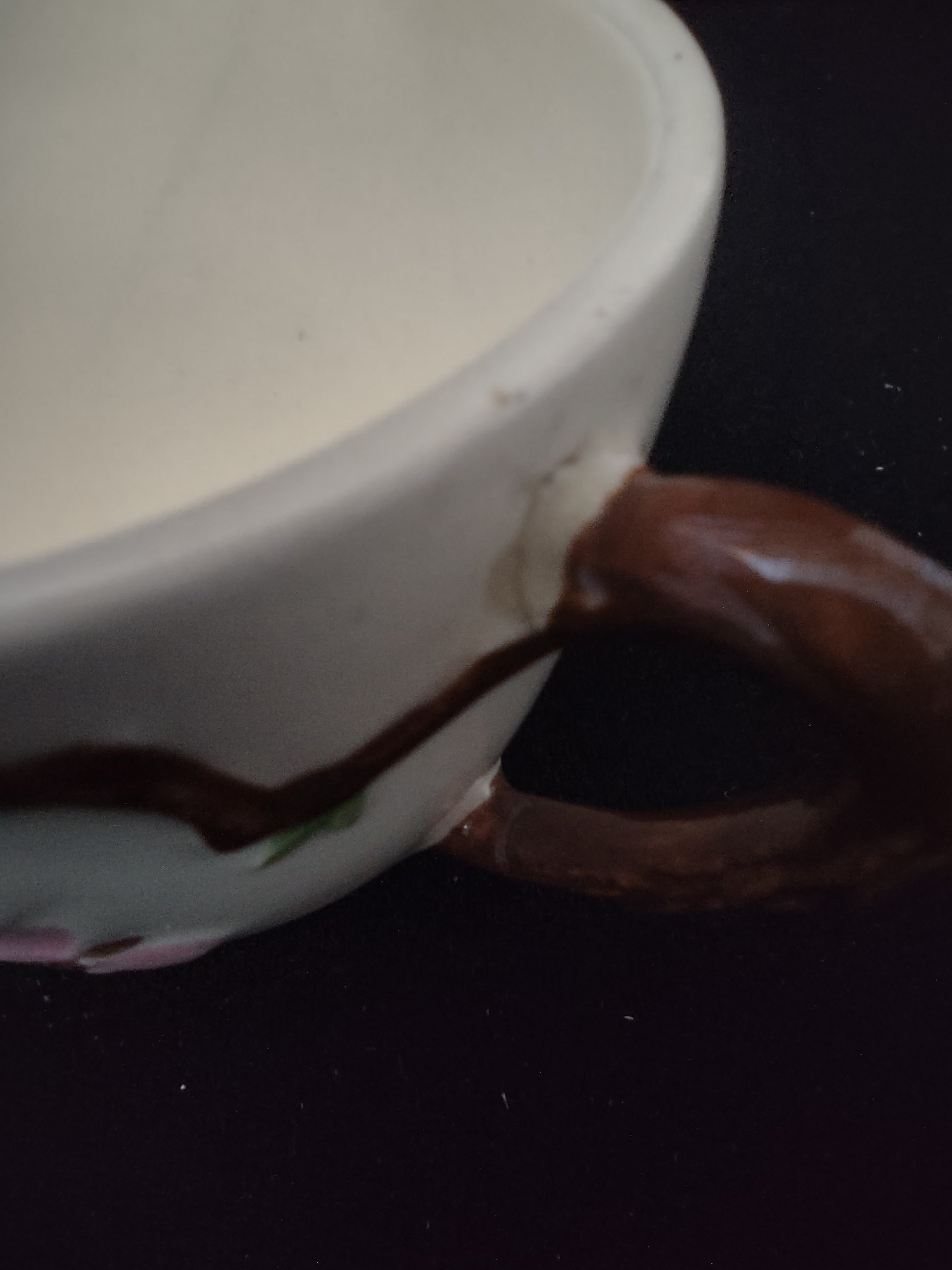 Vintage Metlox Poppytrail Cup Saucer Pink Cherry Blossom REPAIRED [6549]