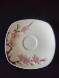 Vintage Metlox Poppytrail Wild Rose Saucer Pink & Cream California [6550]