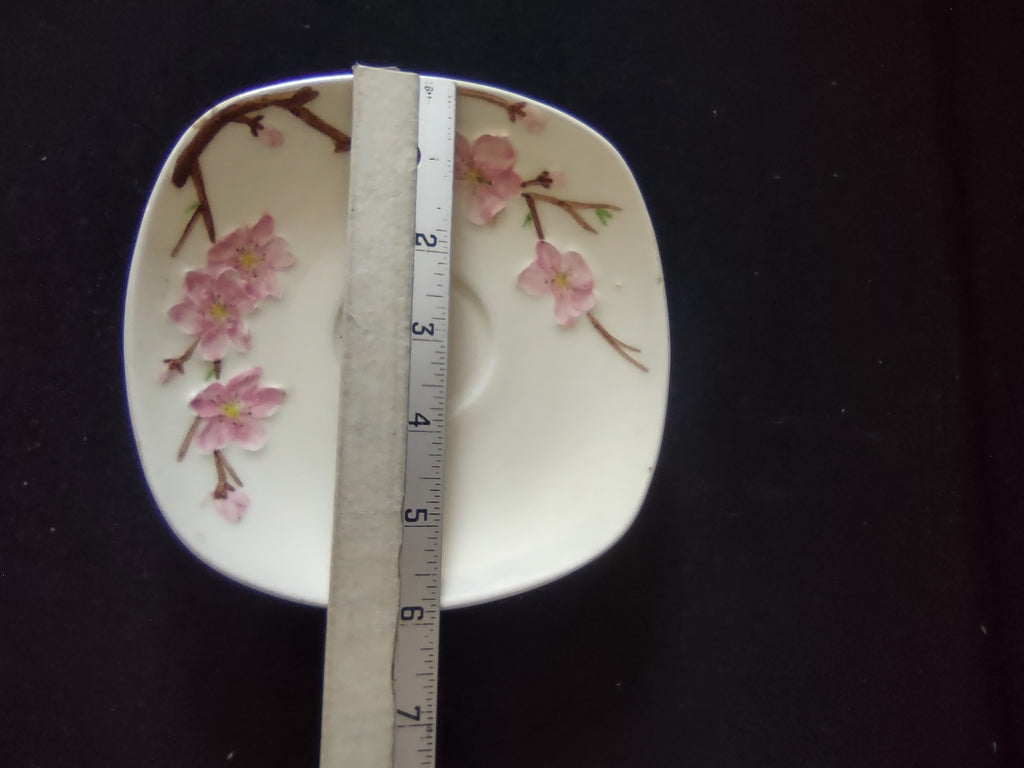 Vintage Metlox Poppytrail Cup Saucer Pink Cherry Blossom REPAIRED [6549]