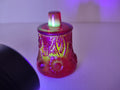 Vintage Homco Red Pressed Glass Daisy Votive Glows Green [6564]