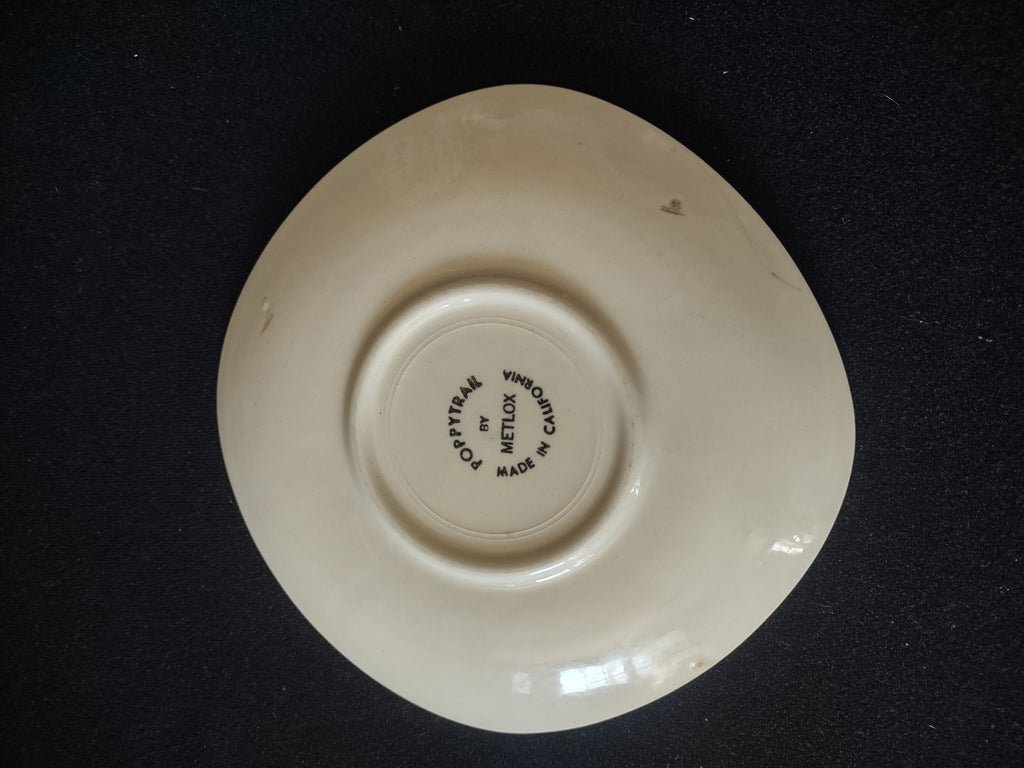 Vintage Metlox Poppytrail Peach Blossom Bread Butter Plate California [6552]