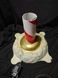 Vintage Christmas Santa Stop Here Lighted Yard Sign [4865]
