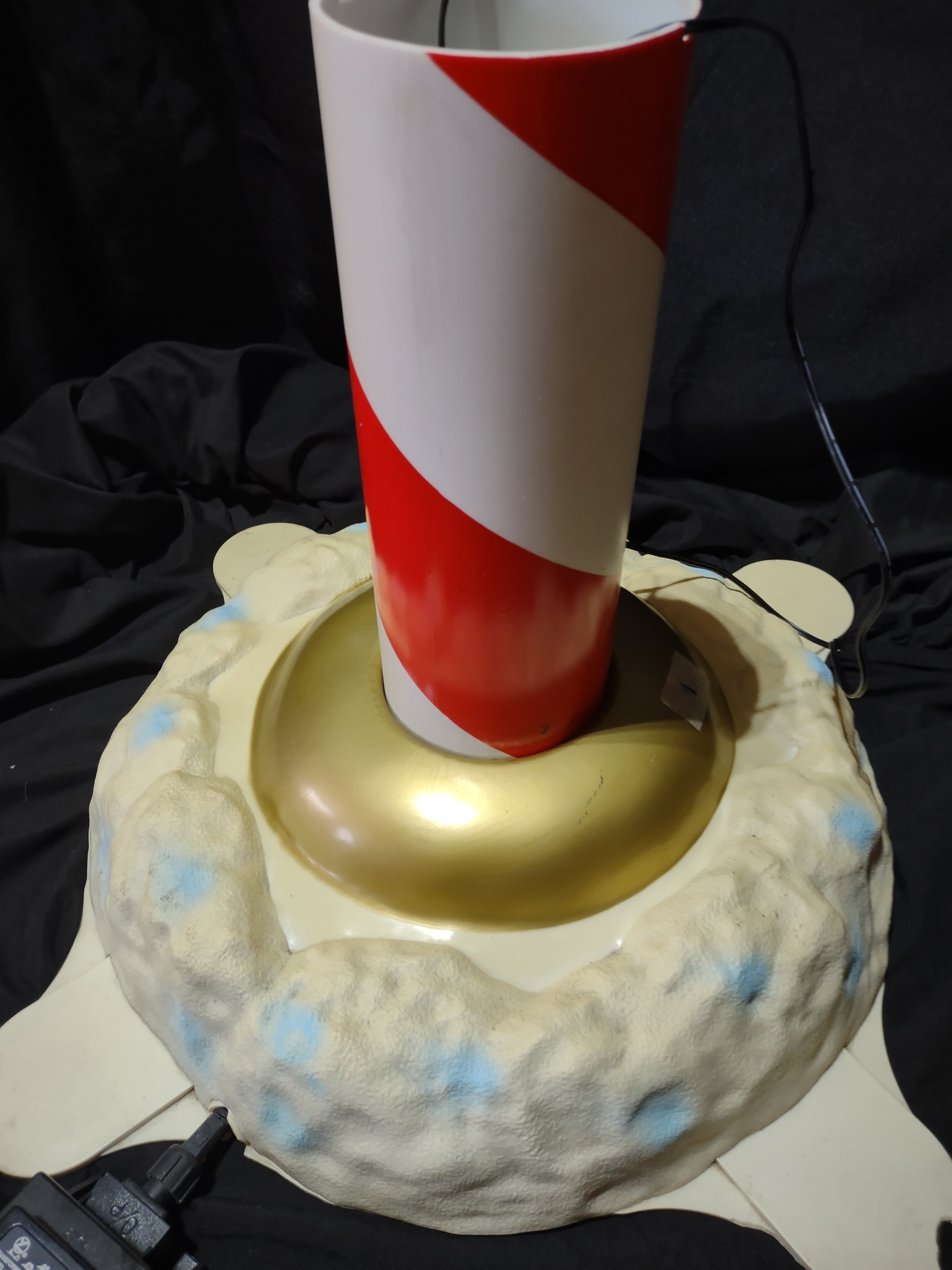 Vintage Christmas Santa Stop Here Lighted Yard Sign [4865]