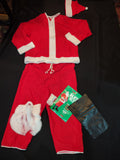 Vintage Santa Suit Costume Complete 5-Piece Set Red White [4866]