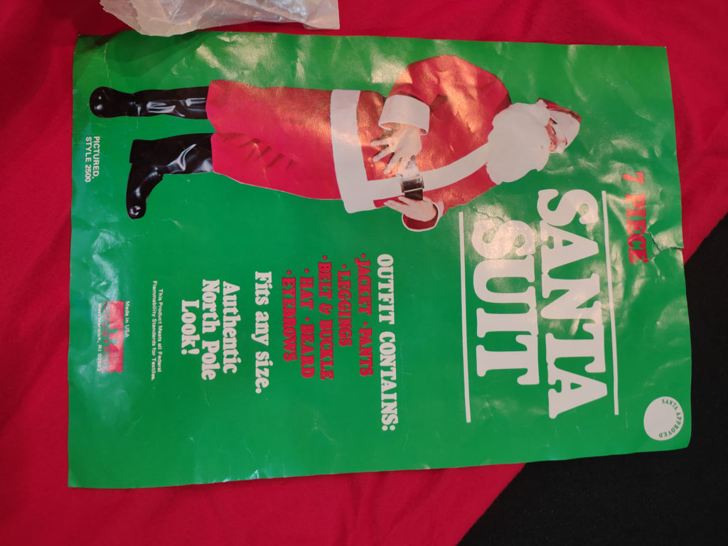 Vintage Santa Suit Costume Complete 5-Piece Set Red White [4866]