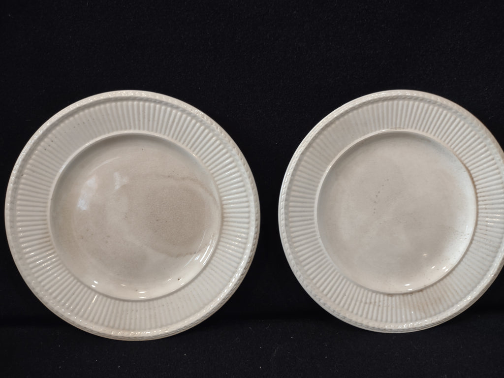 Vintage Wedgwood Edme Plate x 2 Crazing Stain Earthenware England [6557]
