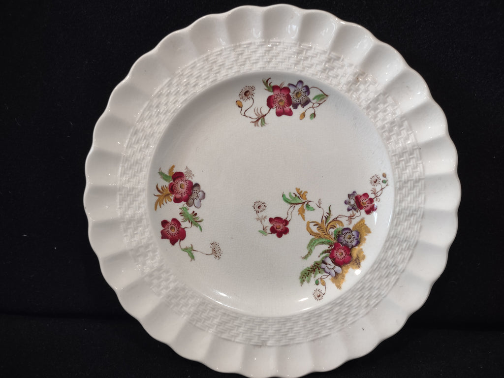 Vintage Spode Wicker Lane Plate Crazing Earthenware England [6558]