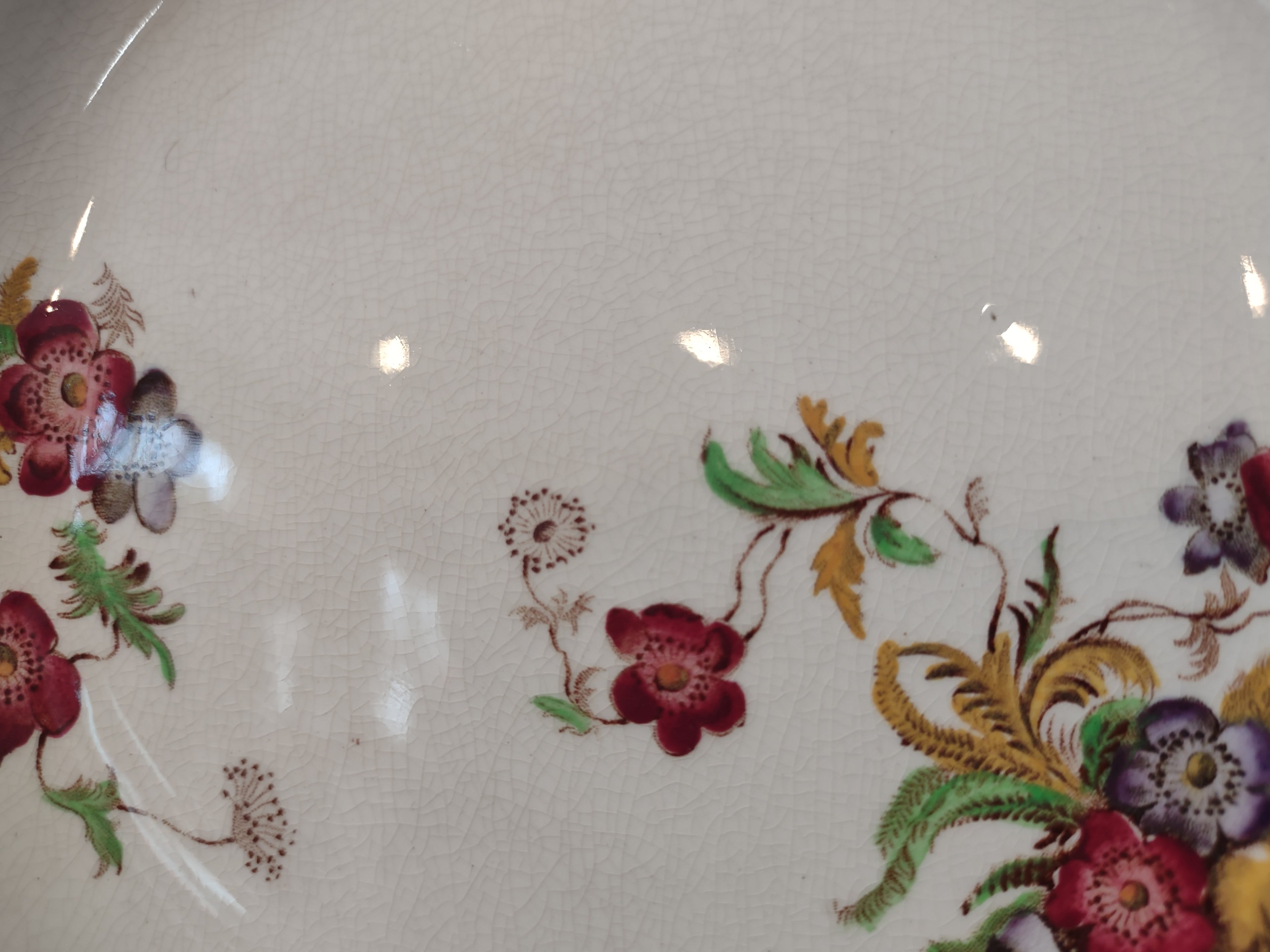 Vintage Spode Wicker Lane Plate Crazing Earthenware England [6558]