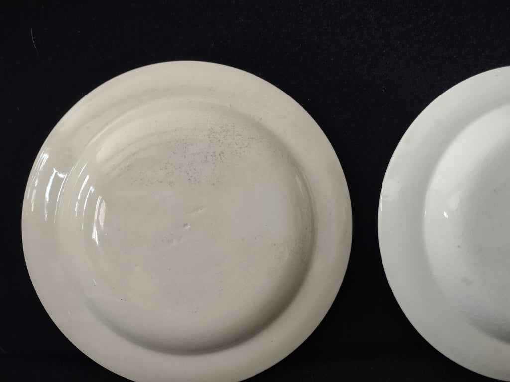 Vintage Wedgwood White Embossed Small Plate x 3 Crazing Earthenware [6561]