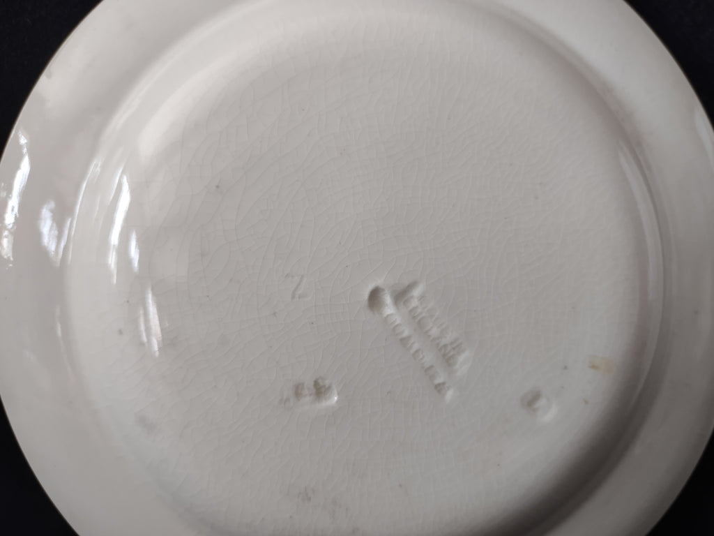 Vintage Wedgwood White Embossed Small Plate x 3 Crazing Earthenware [6561]