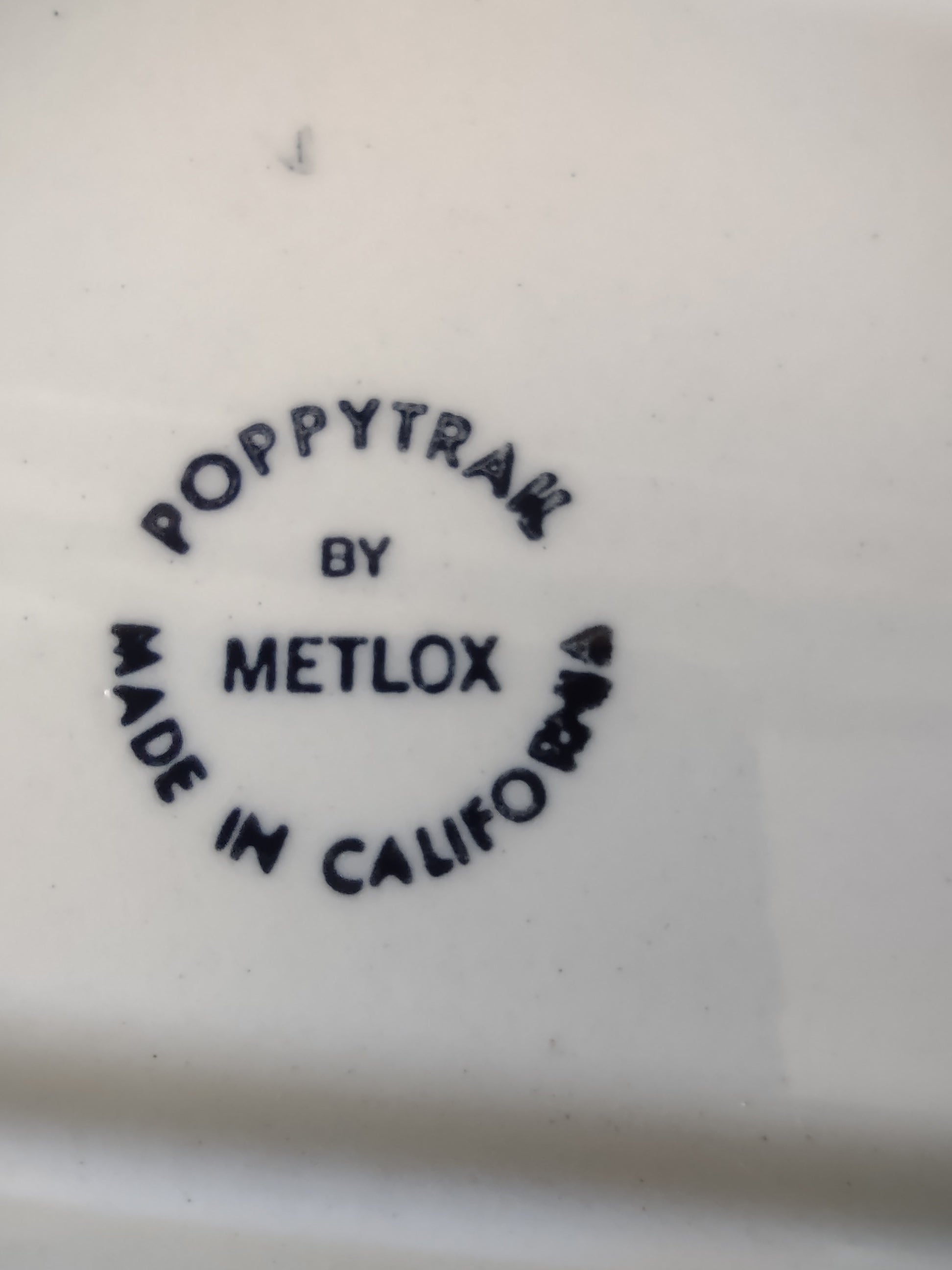 Vintage Metlox Poppytrail Red Rooster Oval Serving Platter California [6567]