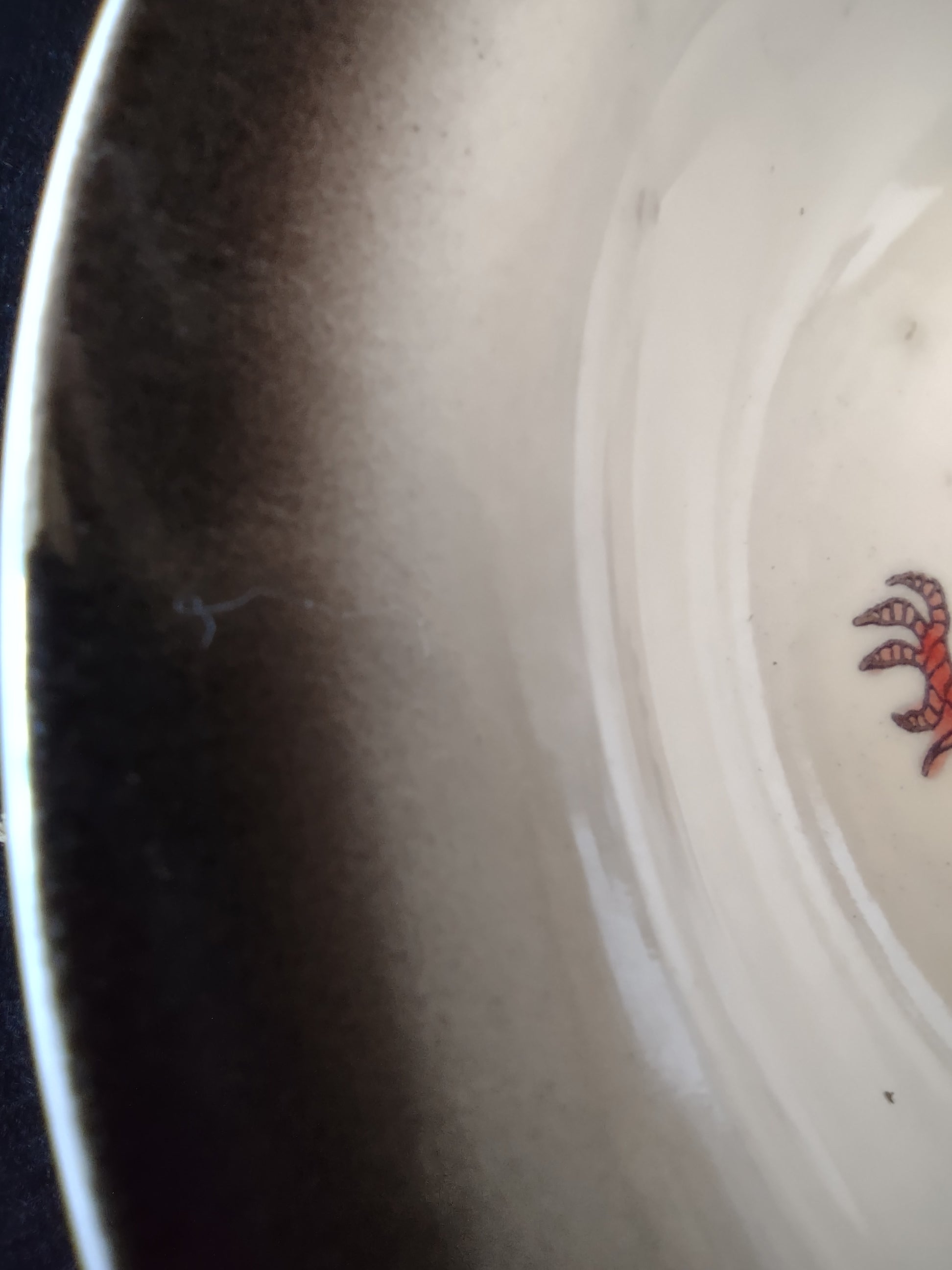 Vintage Metlox Poppytrail Red Rooster Berry Bowls Set of 4 Cream [6570]