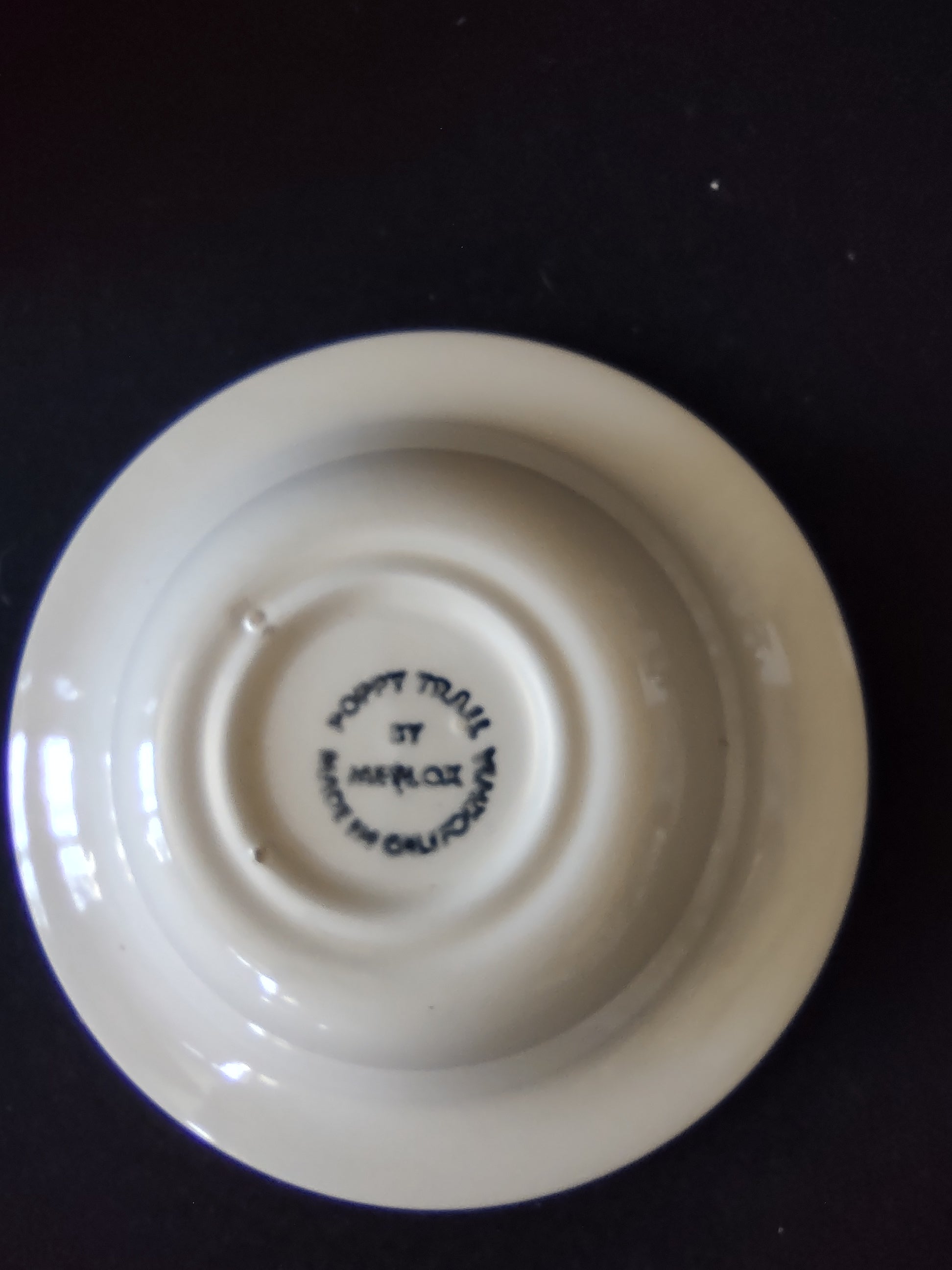 Vintage Metlox Poppytrail Red Rooster Berry Bowls Set of 4 Cream [6570]