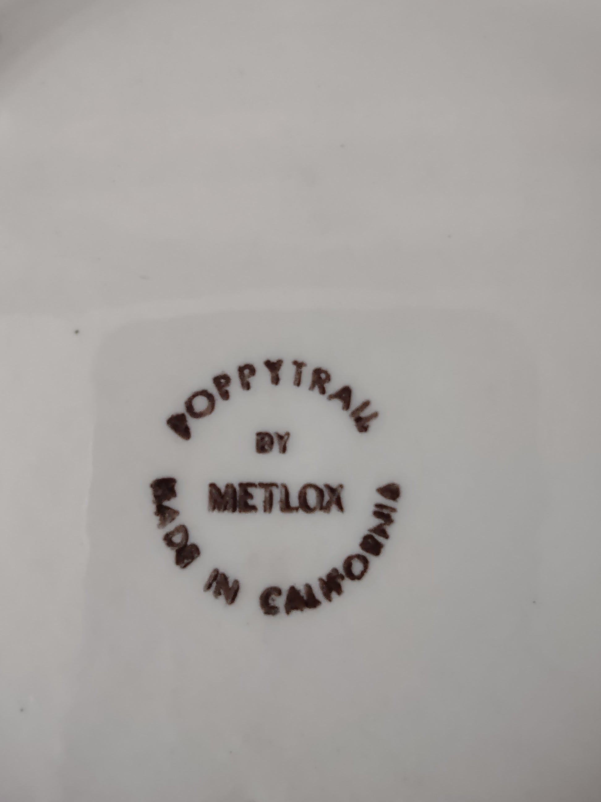 Vintage Metlox Poppytrail Homestead Provincial Serving Bowl [6572]