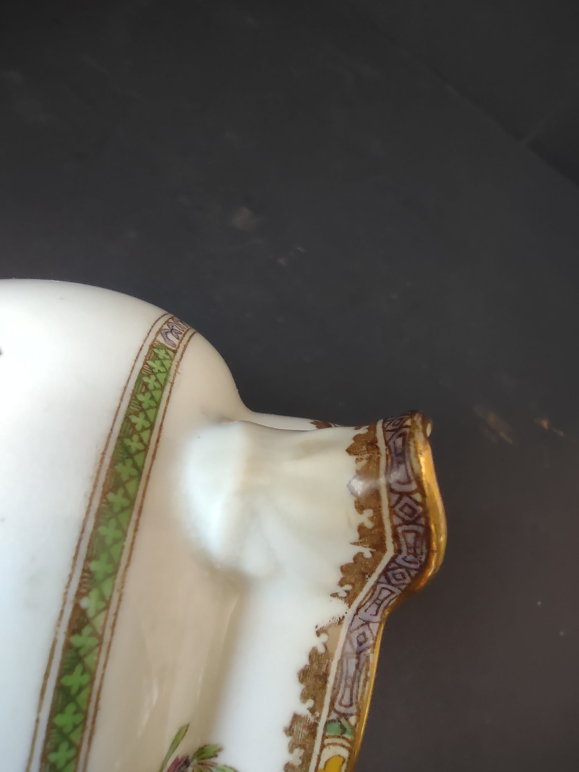 Vintage Spode Old Bow Cream Pitcher Floral Chinoiserie [6632]