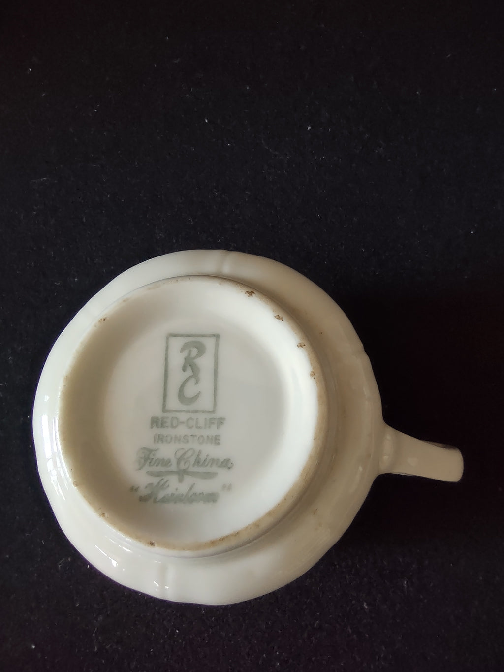 Vintage Red Cliff Ironstone Heirloom Cream Cup Only No Saucer [6577]