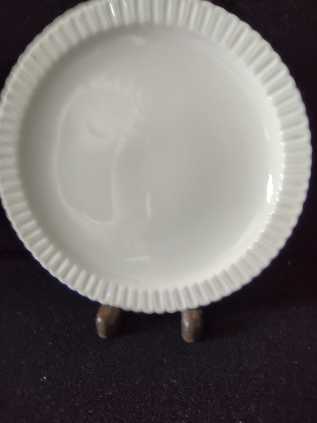 Vintage Syracuse China Shelledge White Embossed Ribbed 6in Plate [6579]