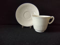 Vintage Syracuse China Shelledge White Cup & Saucer Set [6580]