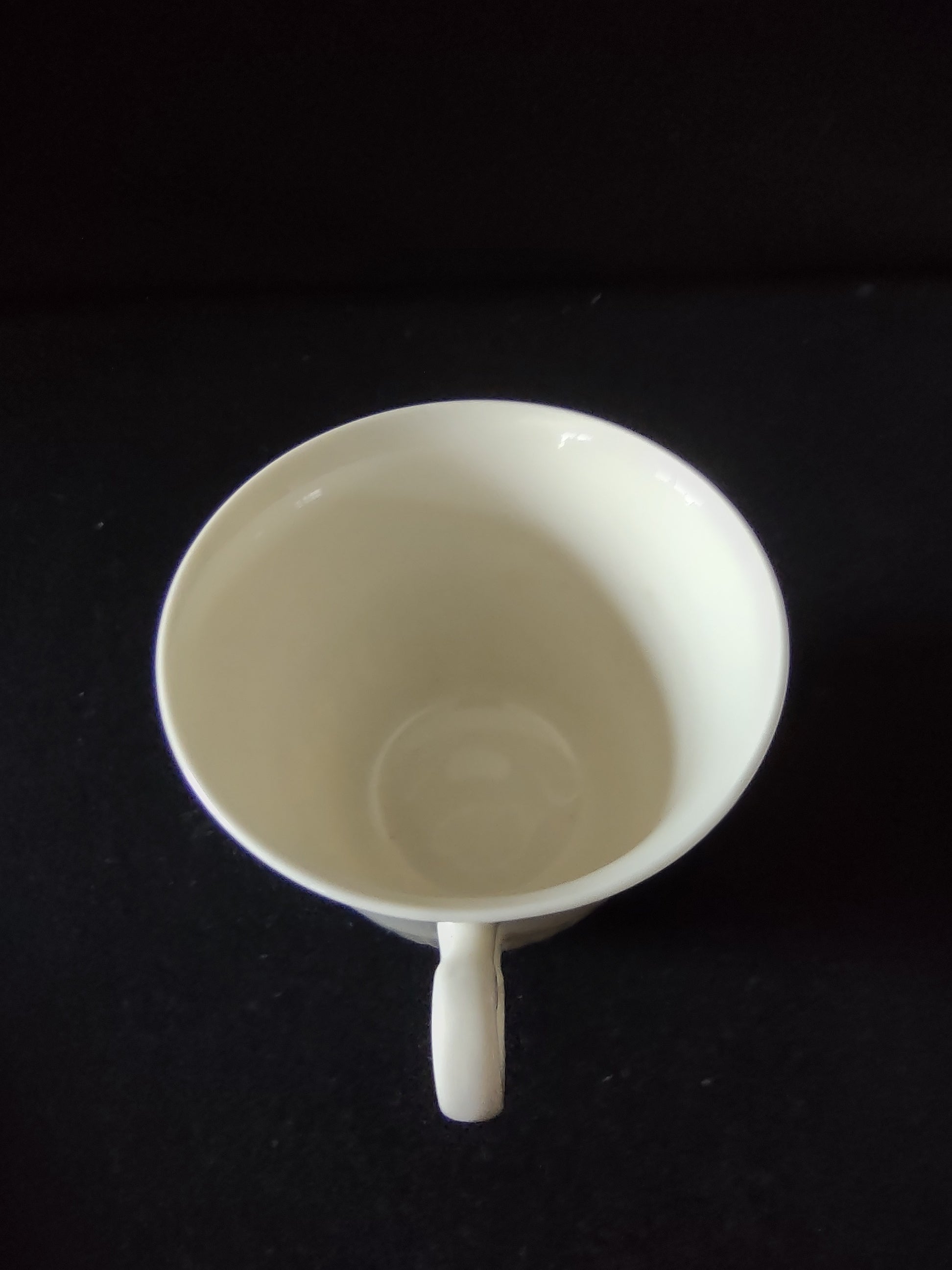 Vintage Syracuse China Shelledge White Cup & Saucer Set [6580]