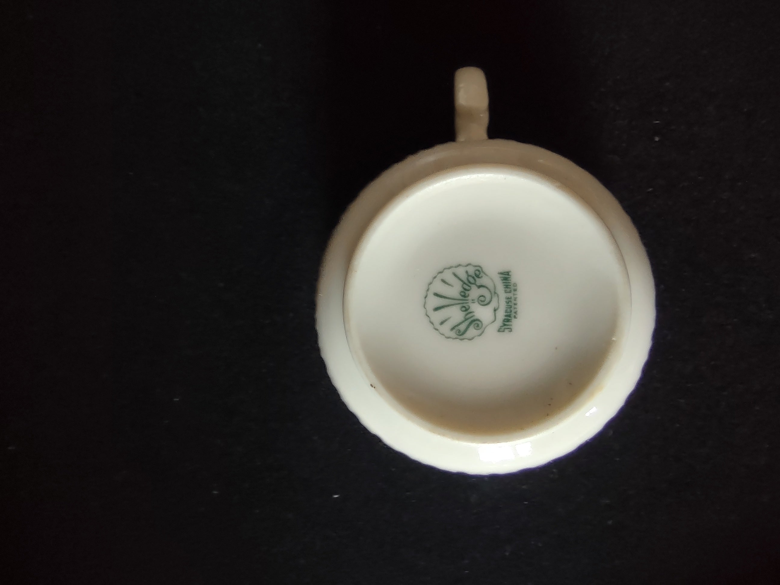 Vintage Syracuse China Shelledge White Cup & Saucer Set [6580]