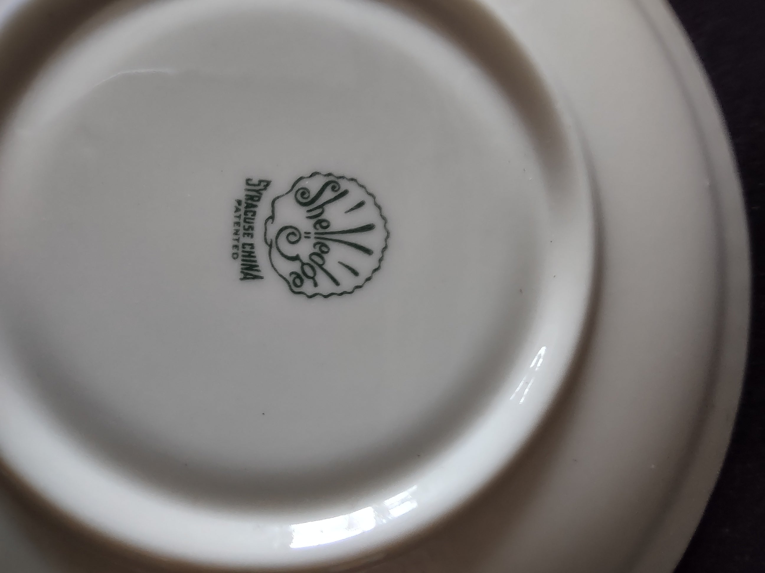 Vintage Syracuse China Shelledge White Embossed Cup and Saucer Set [6581]