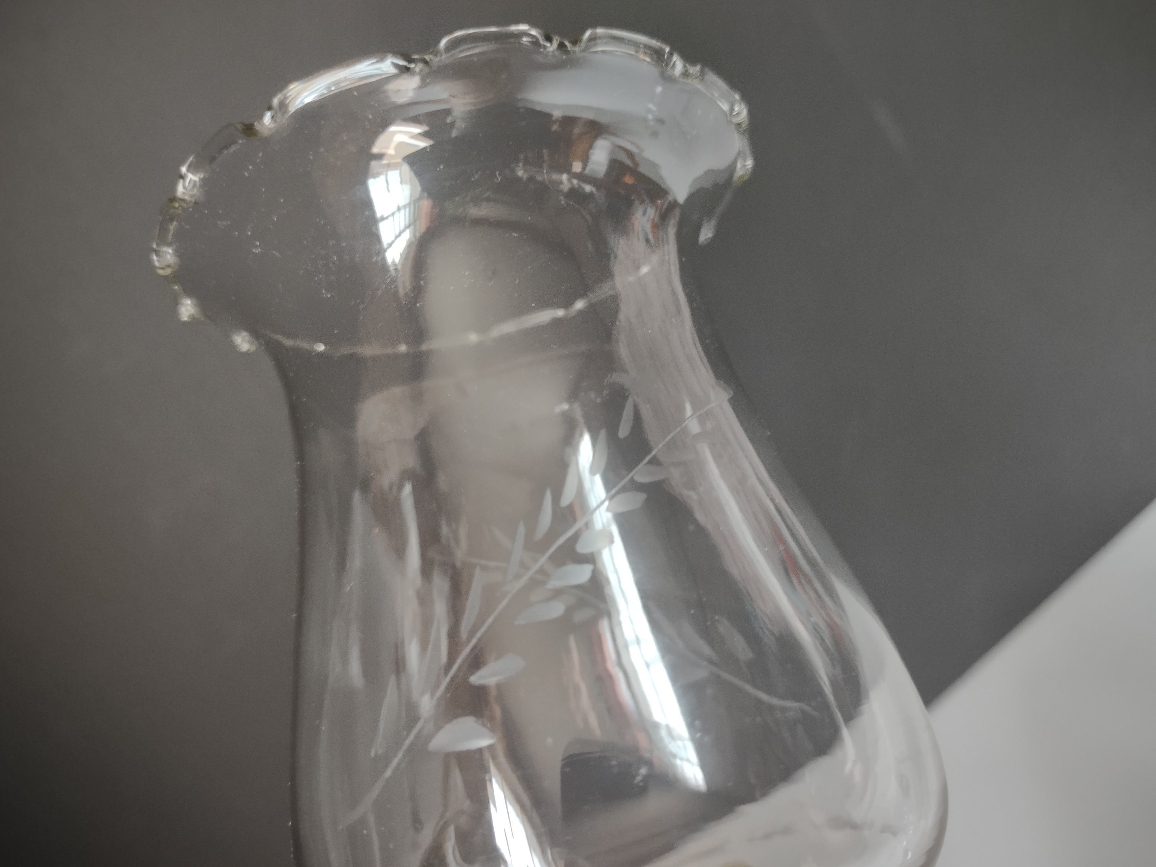 Vintage Homco Clear Glass Etched Votive Candle Holders Scalloped Set/4 [6631]