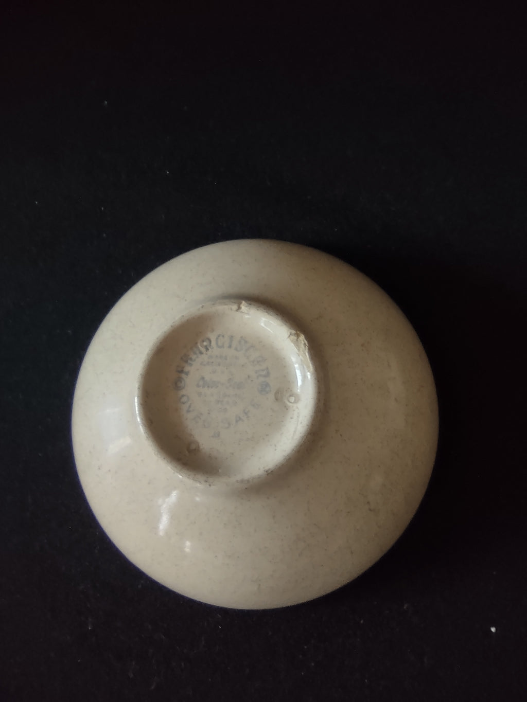 Vintage Franciscan Mushroom Pattern Stoneware Small Bowl Cream & Brown [6583]