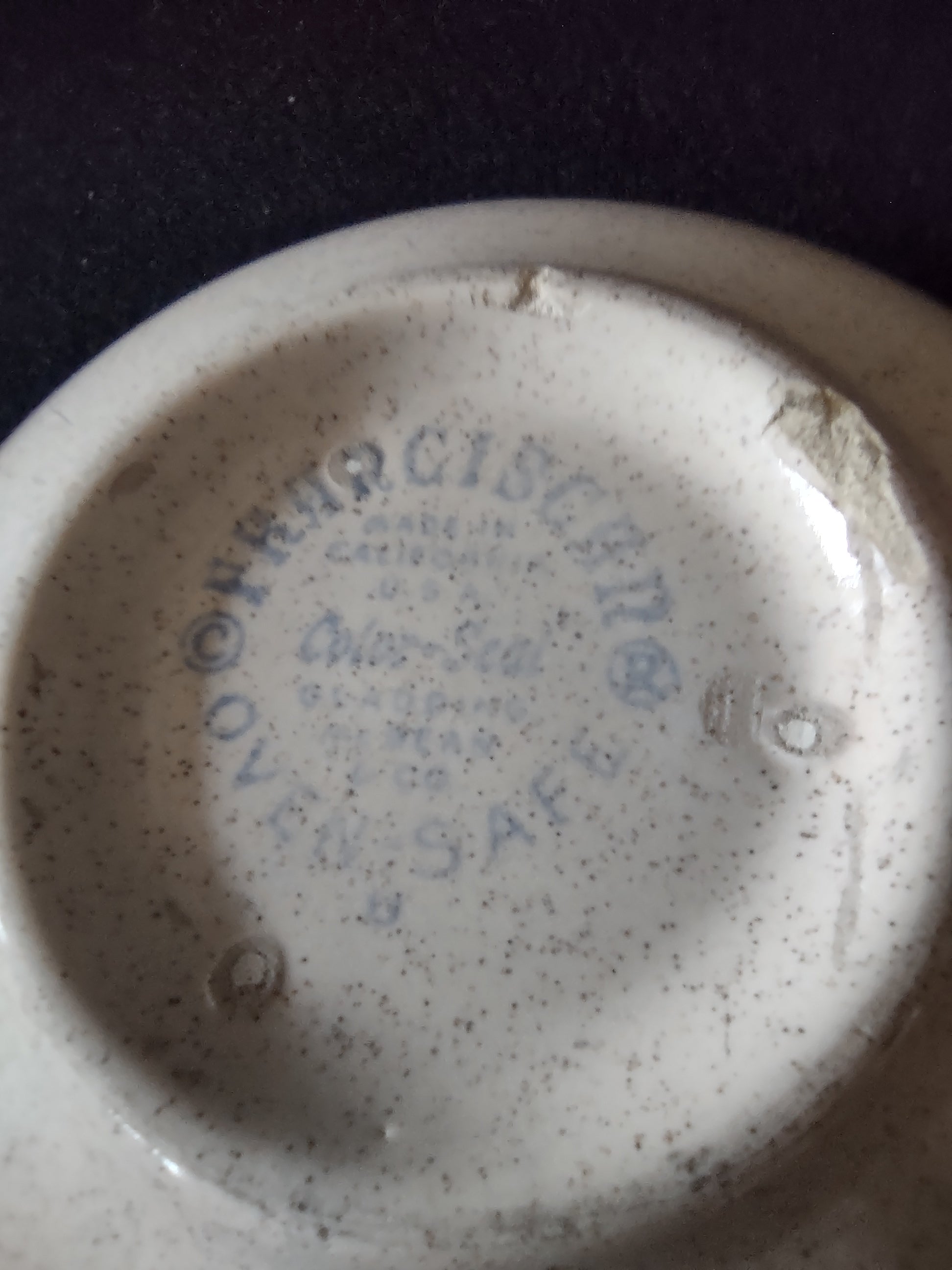 Vintage Franciscan Mushroom Pattern Stoneware Small Bowl Cream & Brown [6583]