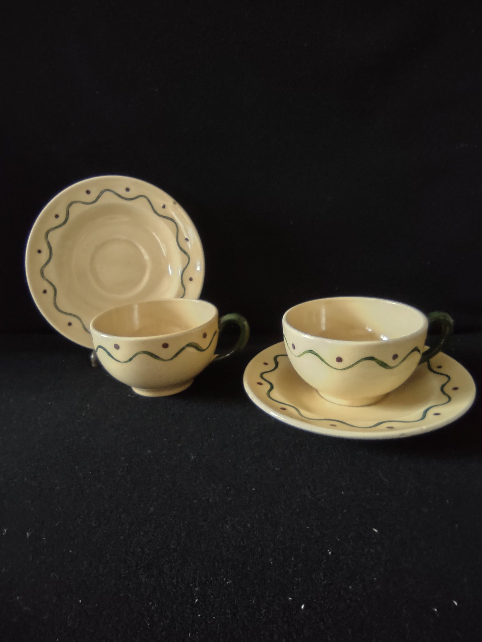 Vintage Metlox Poppytrail Provincial Cup and Saucer Sets Lot of 2 [6587]