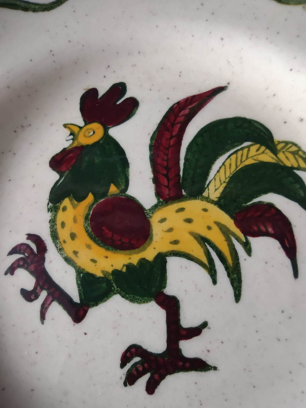 Vintage Metlox Poppytrail California Provincial Rooster Small Plate [6588]