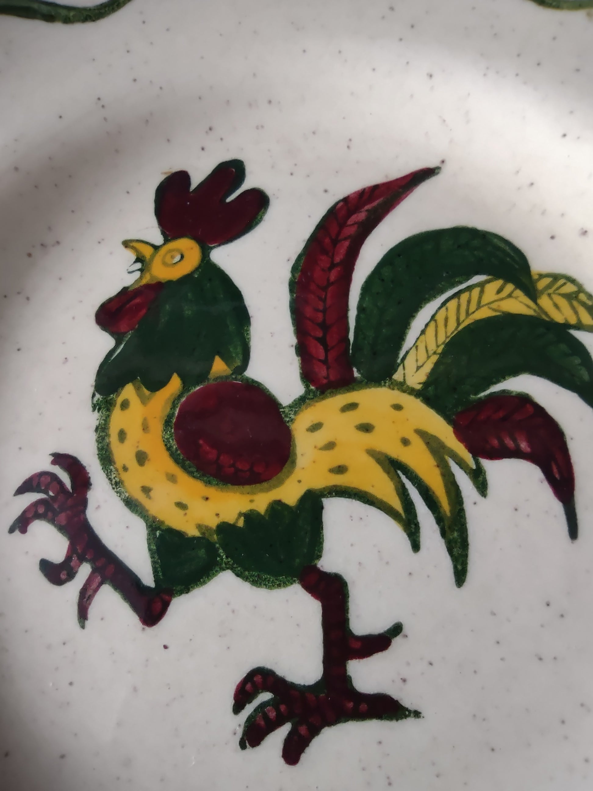 Vintage Metlox Poppytrail California Provincial Rooster Small Plate [6588]