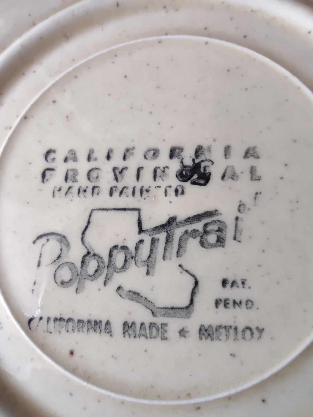 Vintage Metlox Poppytrail California Provincial Rooster Small Plate [6588]