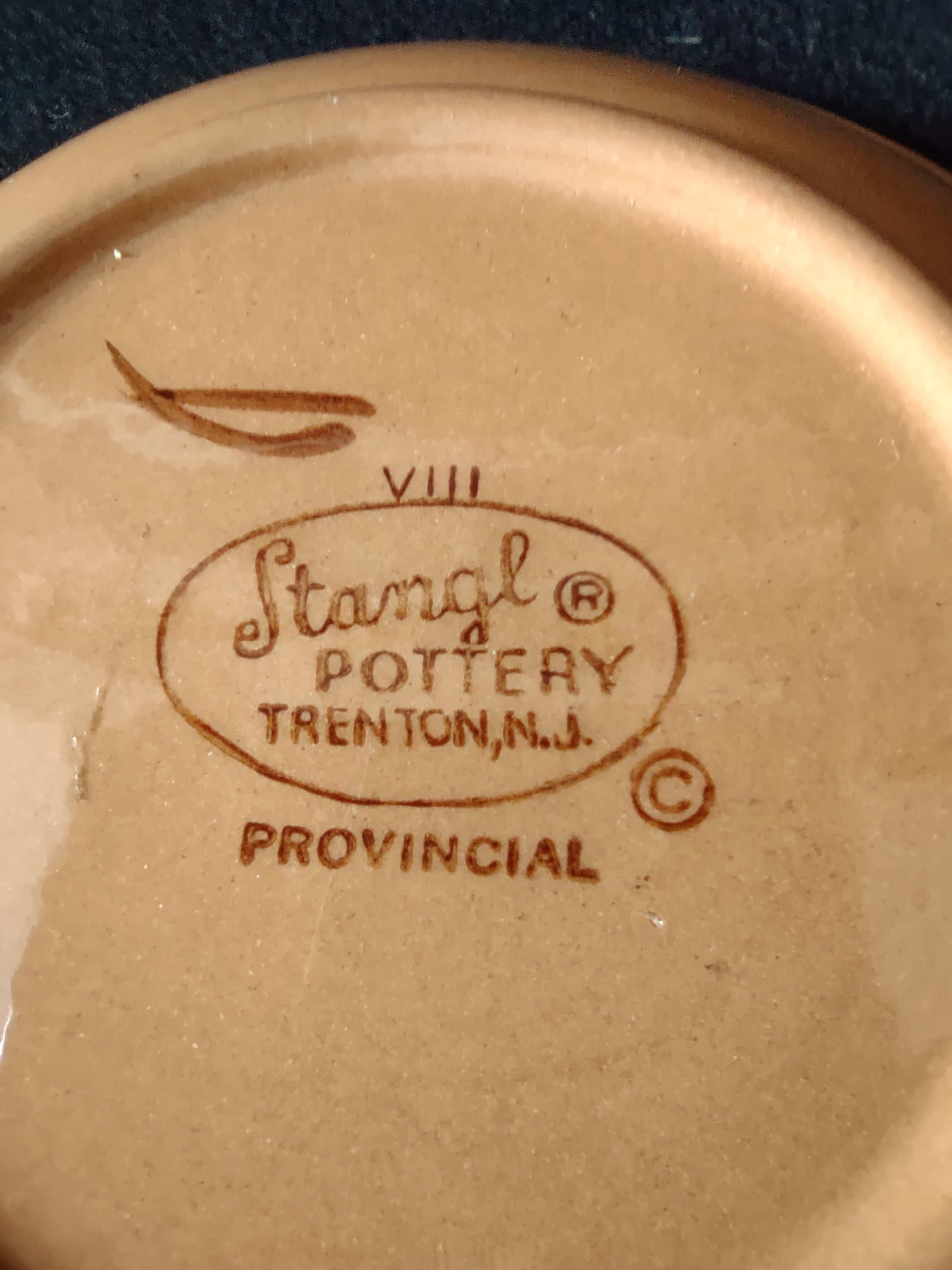 Vintage Stangl Provincial Berry Bowls Yellow Burgundy Tulip Set of 4 [6591]