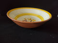 Vintage Stangl Pottery Provincial Serving Bowl Yellow & Burgundy [6593]