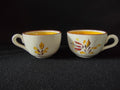 Vintage Stangl Pottery Provincial Yellow Brown Cups Set of 2 [6594]