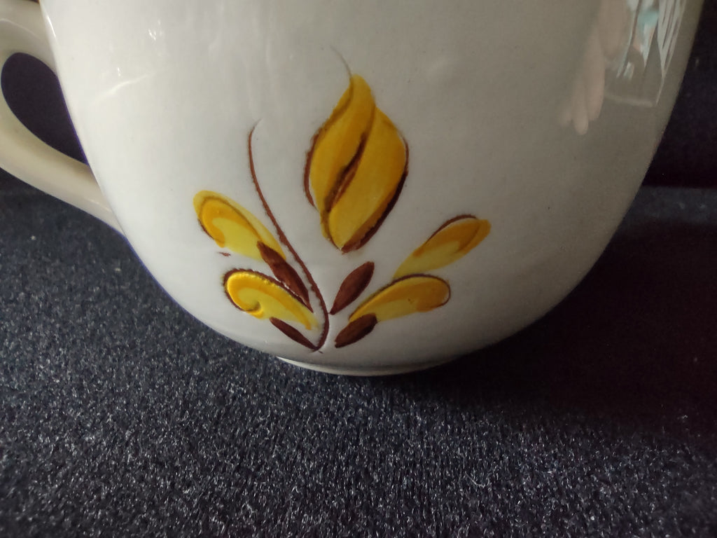Vintage Stangl Pottery Provincial Yellow Brown Cups Set of 2 [6594]