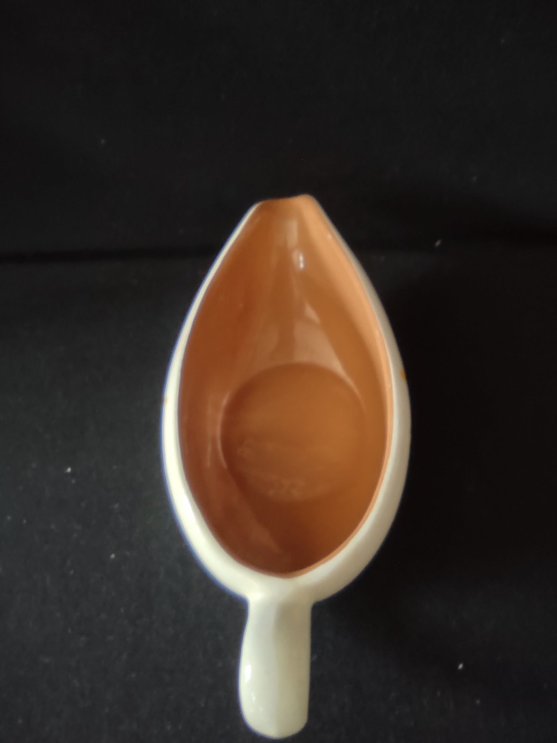 Vintage Stangl Pottery Provincial Gravy Boat w/ Liner Yellow Leaf [6596]