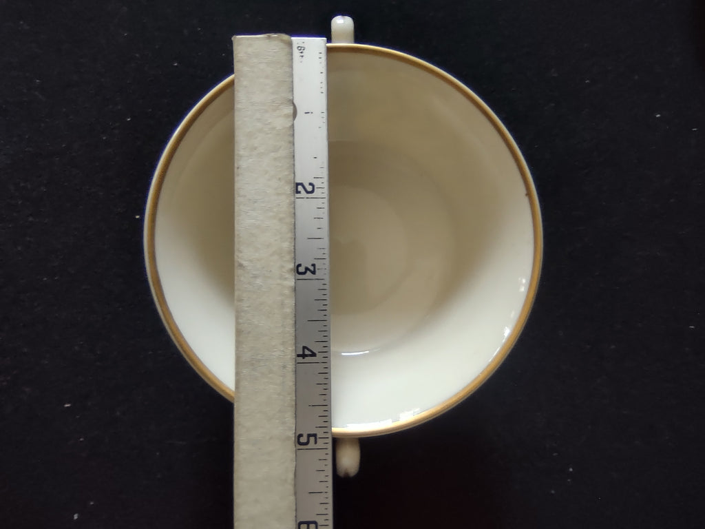 Vintage Syracuse China Old Ivory Bullion Soup Cup & Saucer Set of 2 [6599]