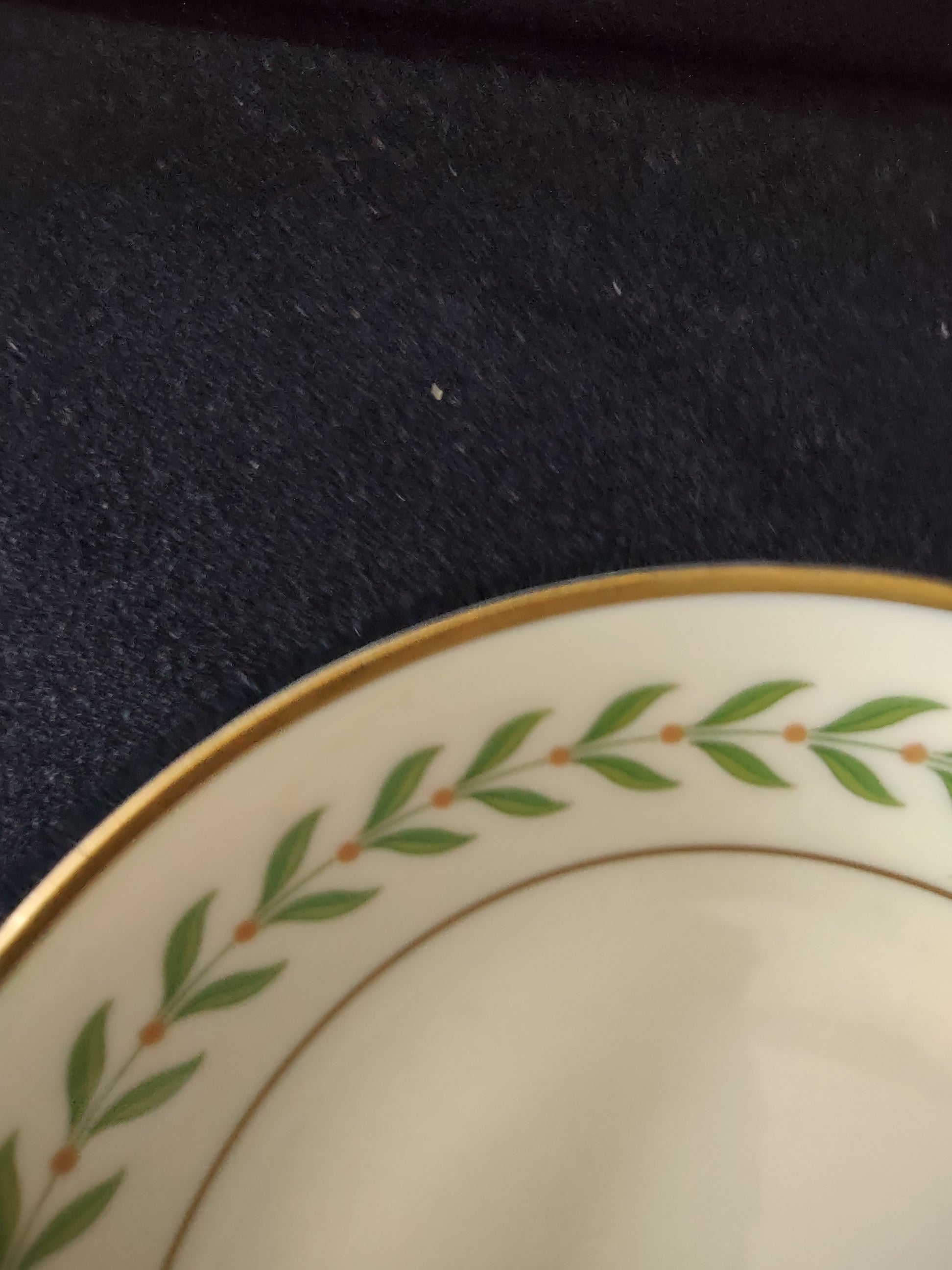 Vintage Syracuse China Old Ivory Green Laurel Berry Bowls Set of 3 [6600]