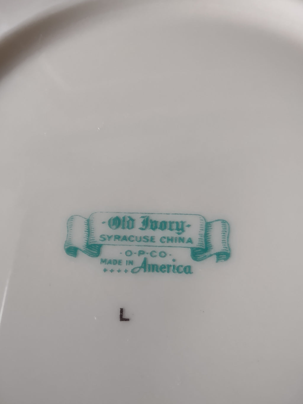 Vintage Syracuse China Old Ivory Bullion Bowl Saucer Green Laurel Gold [6601]