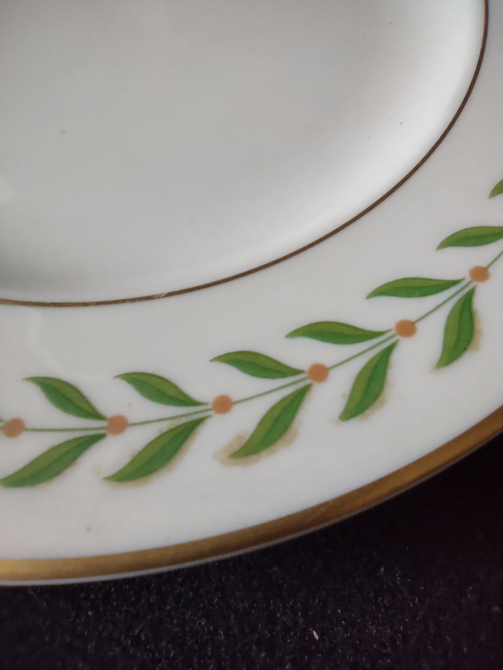 Vintage Syracuse China Greenwood Old Ivory Bread Butter Plates Set of 3 [6602]