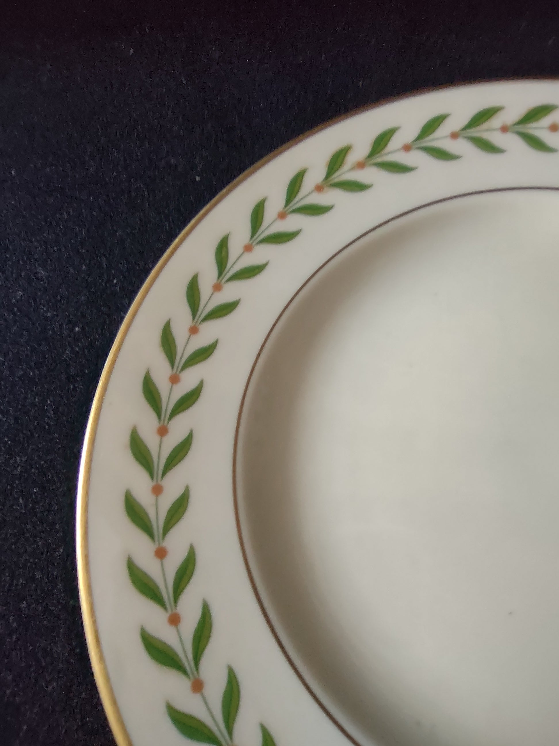 Vintage Syracuse China Greenwood Old Ivory Bread Butter Plates Set of 3 [6602]